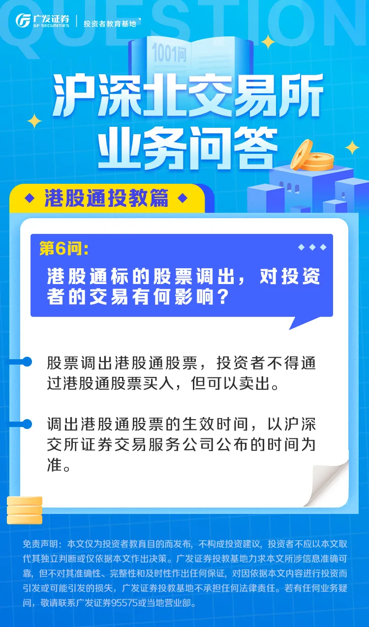 业务问答丨港股通篇（6）：港股通标的股票调出，对投资者的交易有何影响？