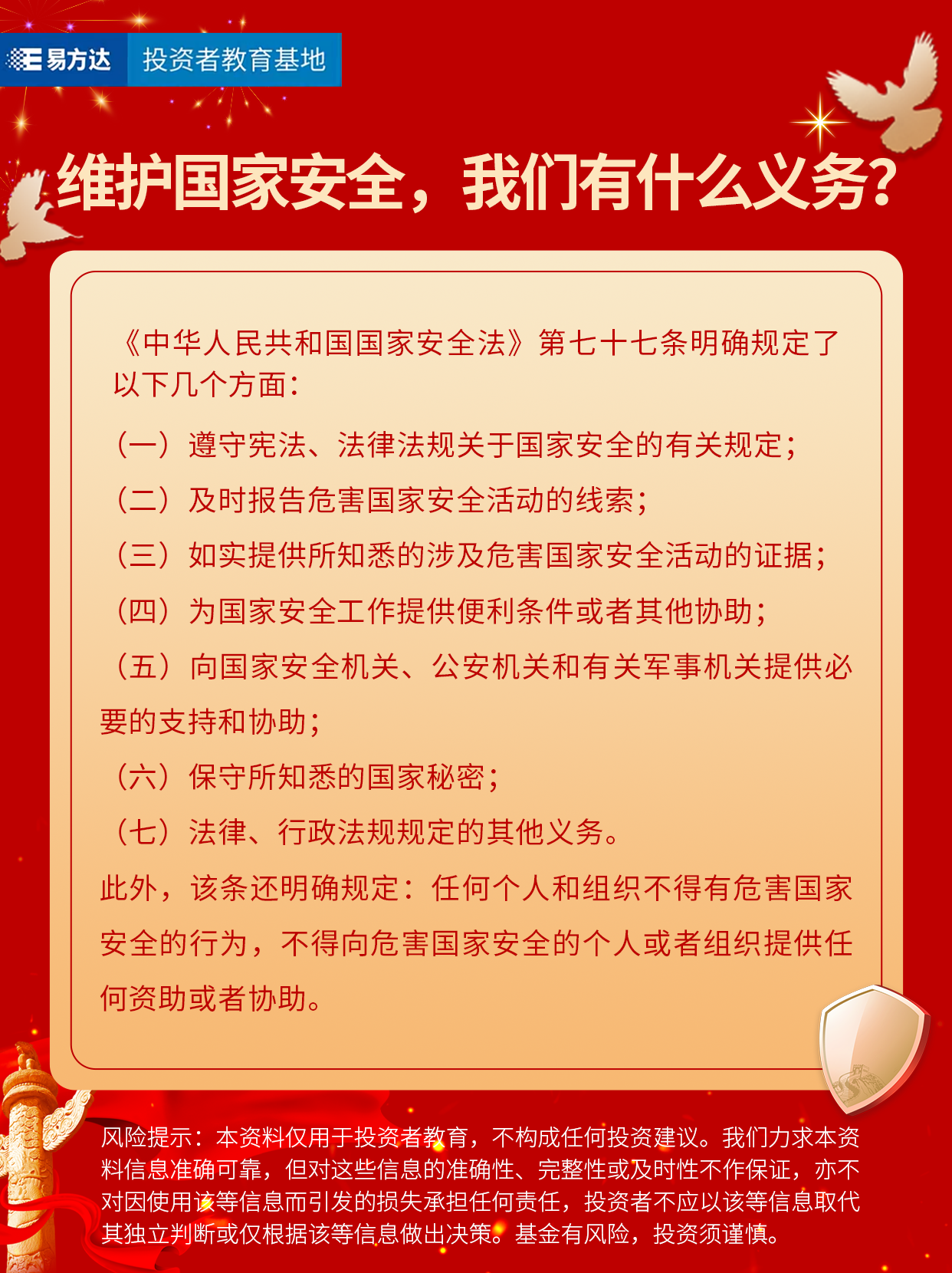 维护国家安全，我们有什么义务？