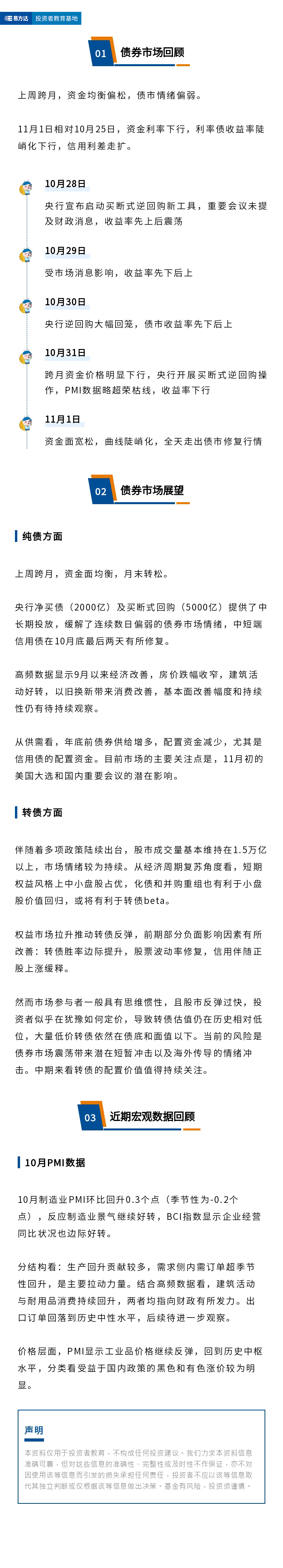 跨月资金面均衡偏松，10月PMI数据回升--债市周周看（24年11月第1期）